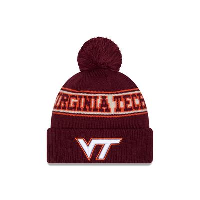 Virginia Tech New Era YOUTH Retro Pom Knit Beanie