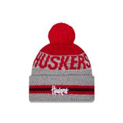  Nebraska New Era Youth Runner Pom Knit Beanie