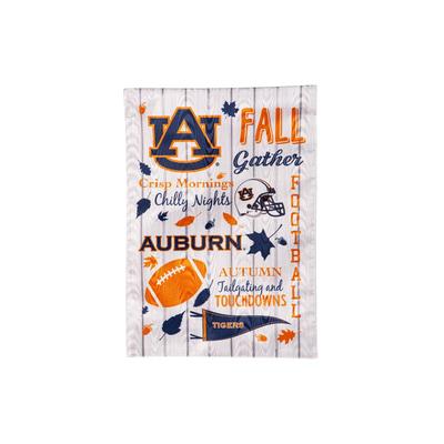 Auburn Fall Seasonal Moire Garden Flag