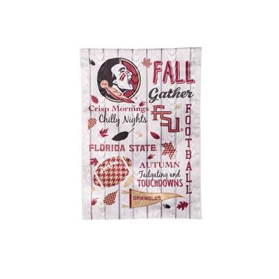 Florida State Fall Seasonal Moire Garden Flag