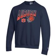  Auburn Champion Wordmark Basketball Net Logo Crew