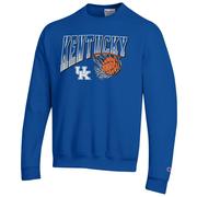  Kentucky Champion Wordmark Basketball Net Logo Crew