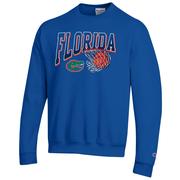  Florida Champion Wordmark Basketball Net Logo Crew