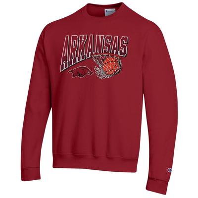 Arkansas Champion Wordmark Basketball Net Logo Crew