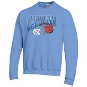  Unc Champion Wordmark Basketball Net Logo Crew