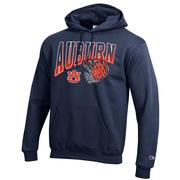  Auburn Champion Wordmark Basketball Net Logo Hoodie