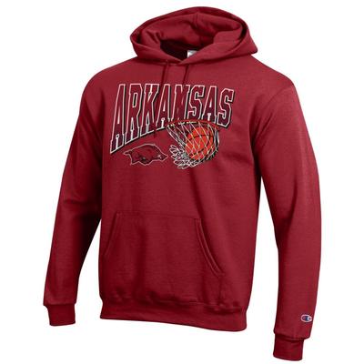 Arkansas Champion Wordmark Basketball Net Logo Hoodie