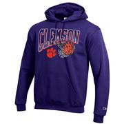  Clemson Champion Wordmark Basketball Net Logo Hoodie