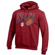  Indiana Champion Wordmark Basketball Net Logo Hoodie