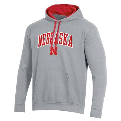 Nebraska Champion Men's Arch Fleece Hoodie