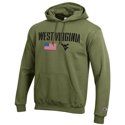 West Virginia Champion Military Font Americana Hoodie