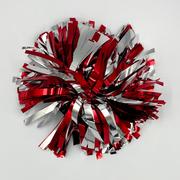  Red And Silver Go Team Spirit Wrist Pom