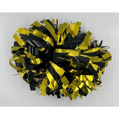 Black and Gold Go Team Spirit Extra Large Pom