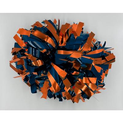 Navy and Orange Go Team Spirit Extra Large Pom