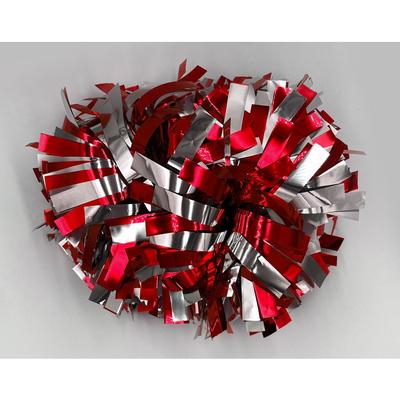 Red and Silver Go Team Spirit Extra Large Pom