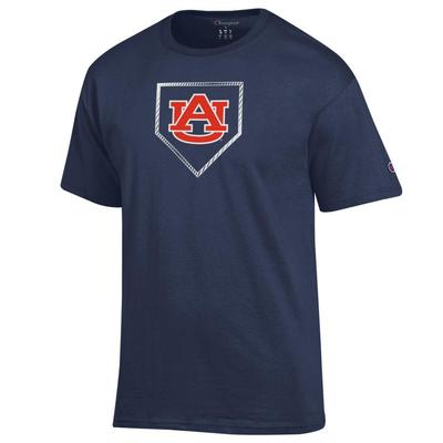 Auburn Champion Baseball Plate Logo Tee