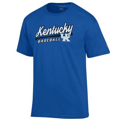 Kentucky Champion Script Baseball Bat Logo Tee