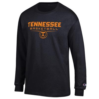 Tennessee Champion Dark Mode Basketball Stack Long Sleeve Tee