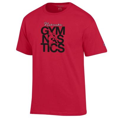 Nebraska Champion Women's Gymnastics Stack Tee