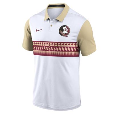 Florida State Nike Campus Pattern Chest Stripe Polo