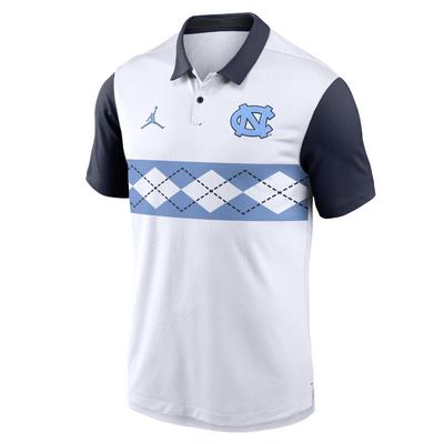 UNC Jordan Brand Campus Pattern Chest Stripe Polo