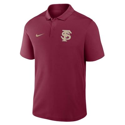 Florida State Nike Dri-Fit Victory Baseball Logo Polo TM_MAROON