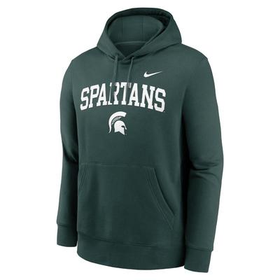 Michigan State Nike Arch Club Fleece Hoodie PRO_GREEN