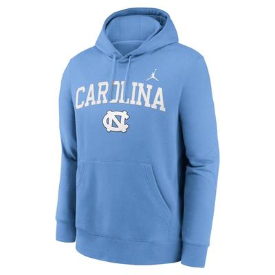 UNC Jordan Brand Arch Club Fleece Hoodie VALOR_BLUE