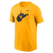  West Virginia Nike Primary Wordmark Cotton Tee