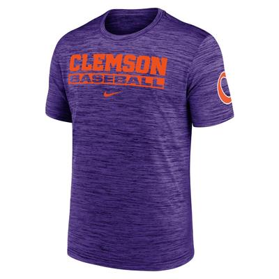 Clemson Nike Dri-Fit Velocity Baseball Tee NEW_ORCHID