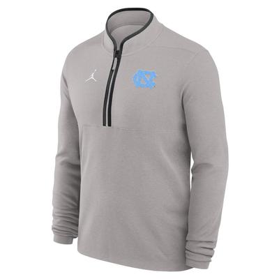 UNC Jordan Brand Dri-Fit Victory 1/2 Zip PEWTER/BLACK