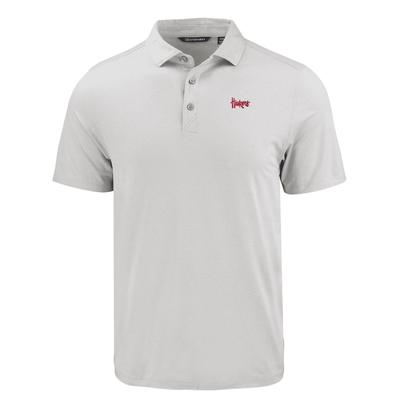 Nebraska Cutter & Buck Huskers Coastline Epic Comfort Eco Polo CONCRETE