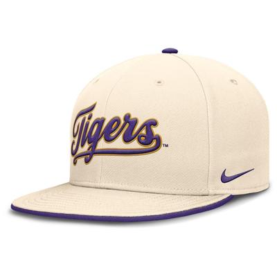 LSU Nike Dri-Fit Pro Structured Round Bill Fitted Cap