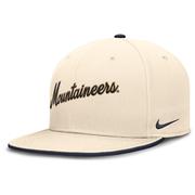  West Virginia Nike Dri- Fit Pro Structured Round Bill Fitted Cap