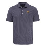  West Virginia Cutter & Buck Forge Fine Line Polo