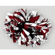  Crimson And White Go Team Spirit Extra Large Pom