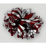  Maroon And Silver Go Team Spirit Extra Large Pom