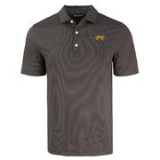  Lsu Cutter & Buck Silhouette Forge Fine Line Polo