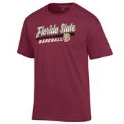  Florida State Champion Script Baseball Bat Logo Tee