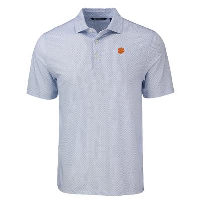 Clemson Cutter & Buck Pike Eco Diamond Dot Polo