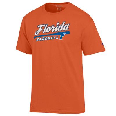 Florida Champion Script Baseball Bat Logo Tee