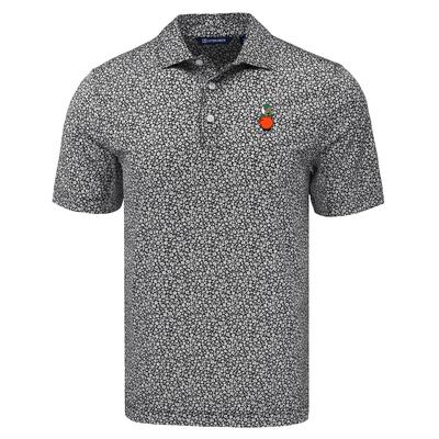 UCF Cutter & Buck Vault Citro Pike Eco Flora Print Polo