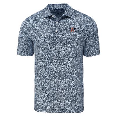 Auburn Cutter & Buck Vault Eagle Pike Eco Flora Print Polo