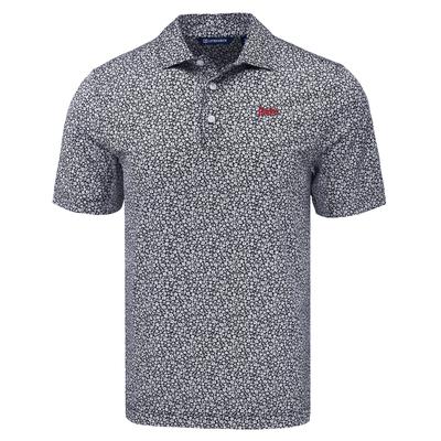 Nebraska Cutter & Buck Pike Eco Flora Print Polo