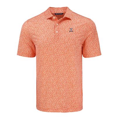 Virginia Cutter & Buck Pike Eco Flora Print Polo COLL_ORANGE