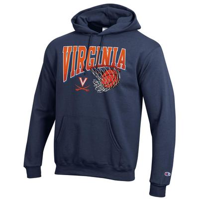 Virginia Champion Wordmark Basketball Net Logo Hoodie