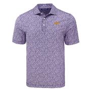  Lsu Cutter & Buck Silhouette Pike Eco Flora Print Polo