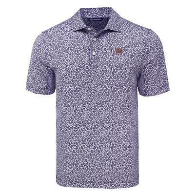 LSU Cutter & Buck Vault Sailor Pike Eco Flora Print Polo