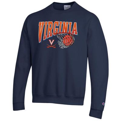 Virginia Champion Wordmark Basketball Net Logo Crew