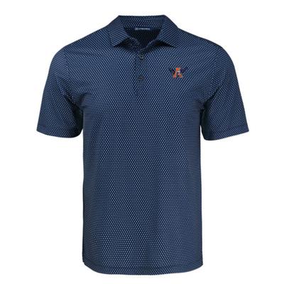 Auburn Cutter & Buck Vault Eagle Pike Eco Shadow Check Print Polo